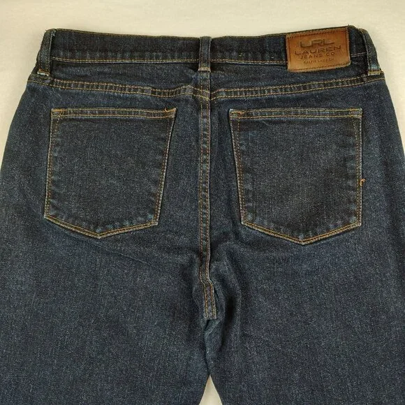 Lauren Ralph Lauren Classic Bootcut Dark Denim Jeans sz 8 - Picture 6 of 9
